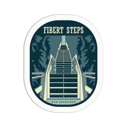 Filbert Steps - Travel Series San Francisco Sticker - The Stkr Store