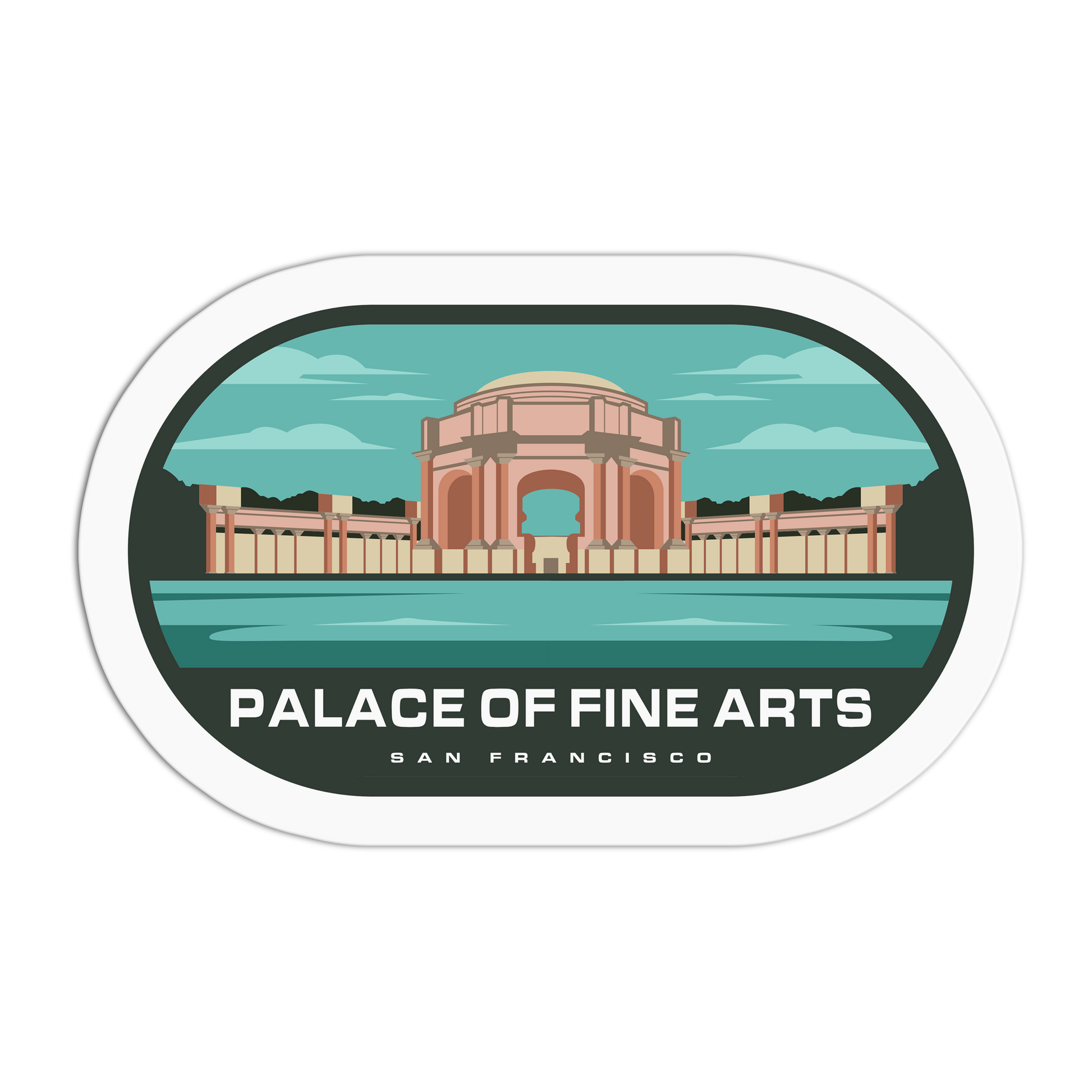 Palace of Fine Arts - Travel Series San Francisco Sticker - The Stkr Store