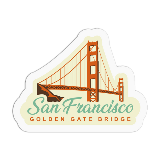 Golden Gate Bridge - Travel Series San Francisco Sticker - The Stkr Store