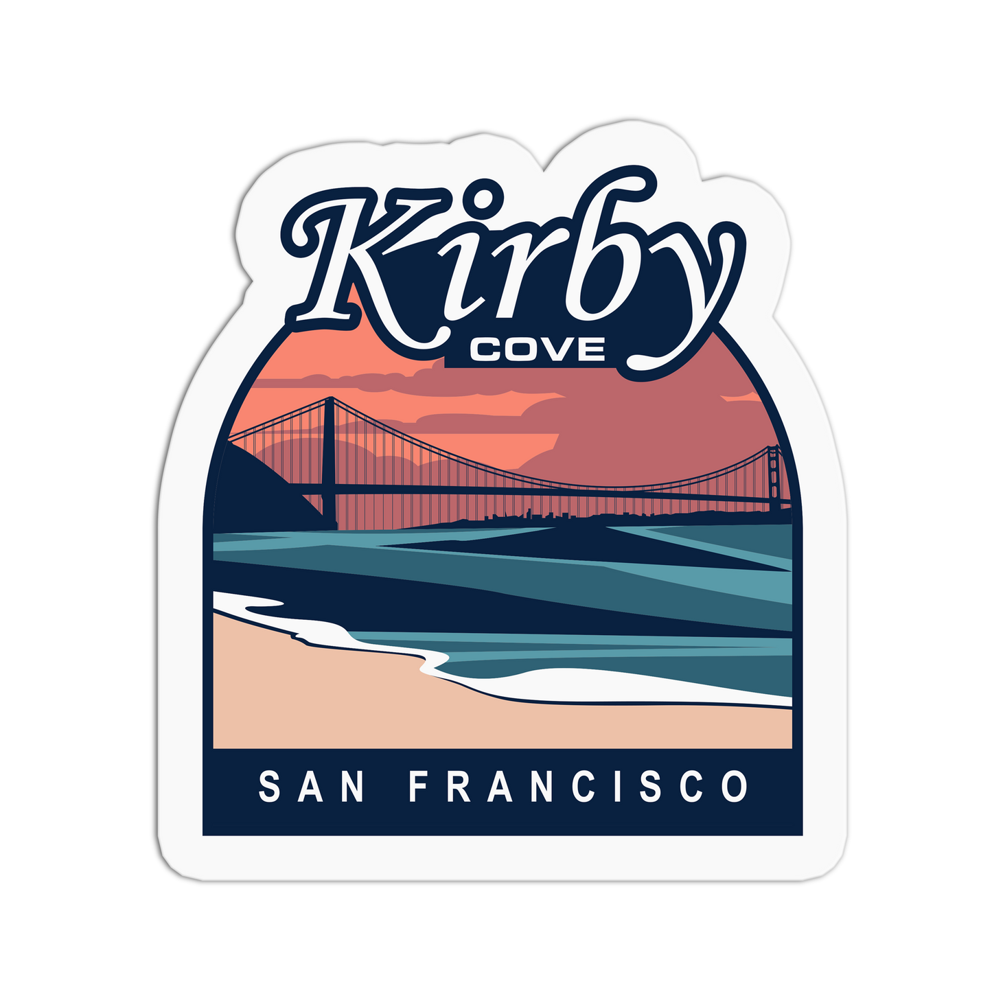 Kirby Cove - Travel Series San Francisco Sticker - The Stkr Store