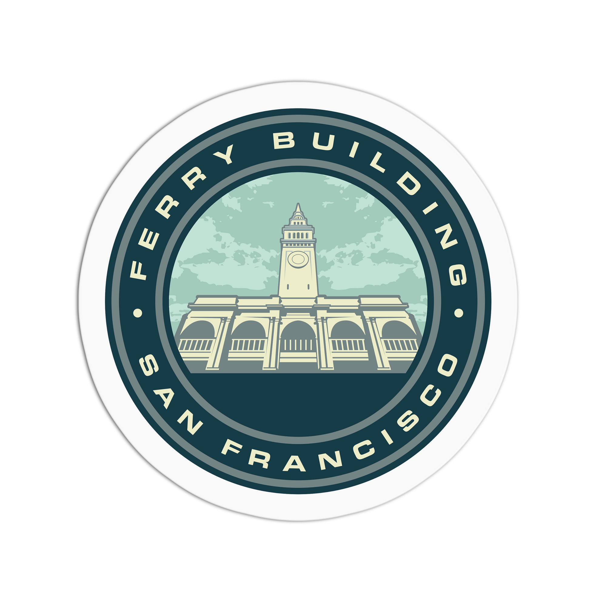 Ferry Building - Travel Series San Francisco Sticker - The Stkr Store