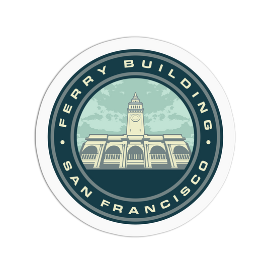 Ferry Building - Travel Series San Francisco Sticker - The Stkr Store