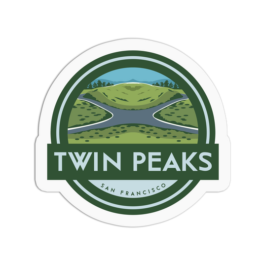 Twin Peaks - Travel Series San Francisco Sticker - The Stkr Store