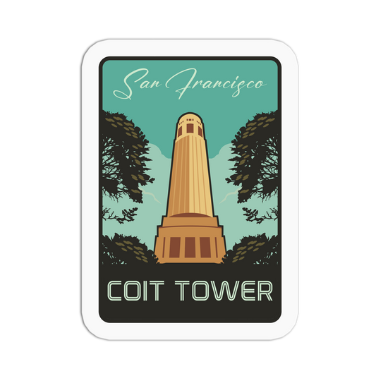 Coit Tower - Travel Series San Francisco Sticker - The Stkr Store