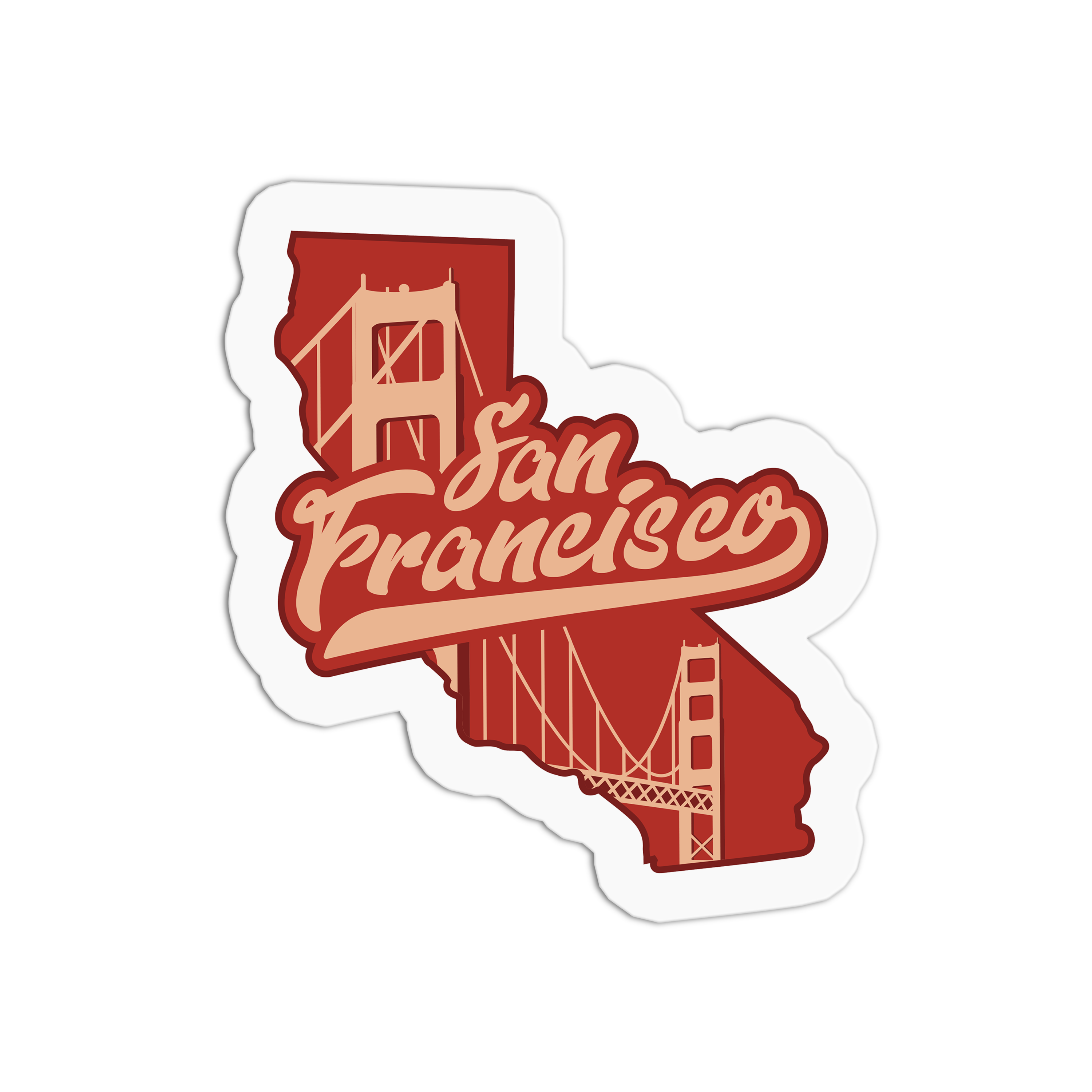 California State Silhouette - Travel Series San Francisco Sticker – The ...