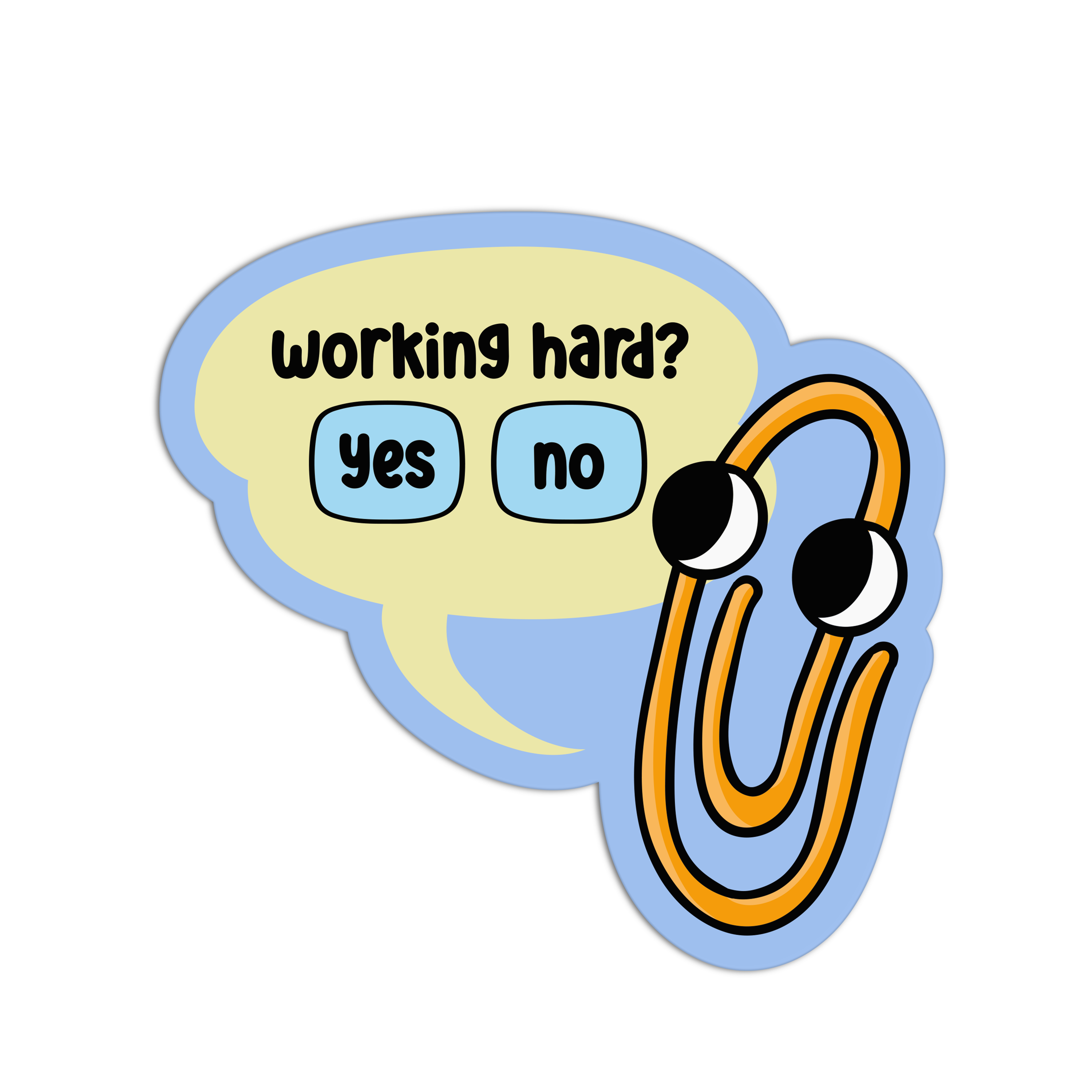 Working Hard? - Office Sticker β The Stkr Store