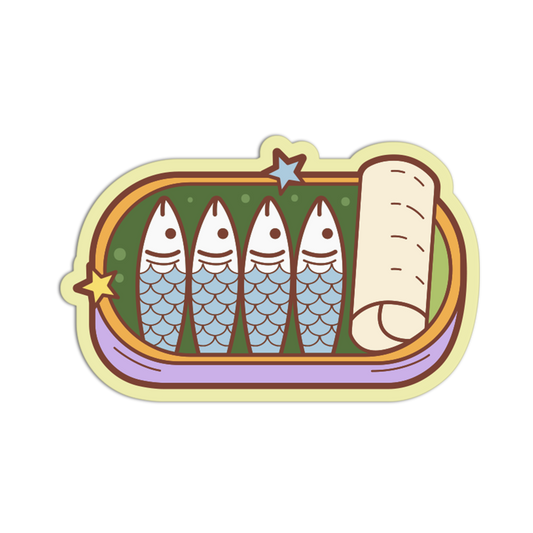 Four Little Sardines Sticker