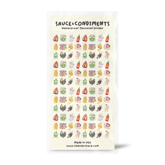 Sauce and Condiments Sticker Sheet
