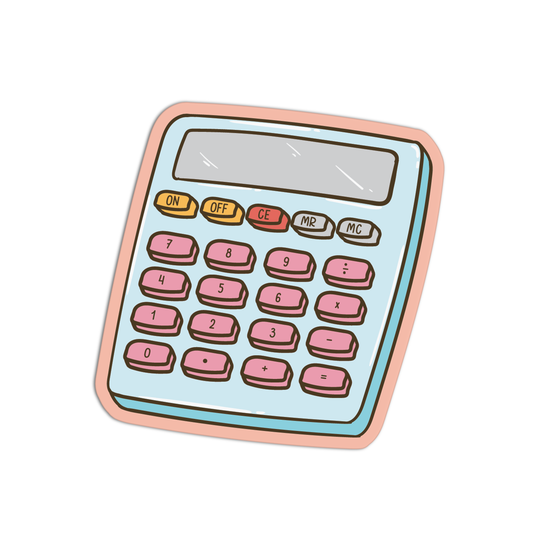Calculator School Supplies Stickers
