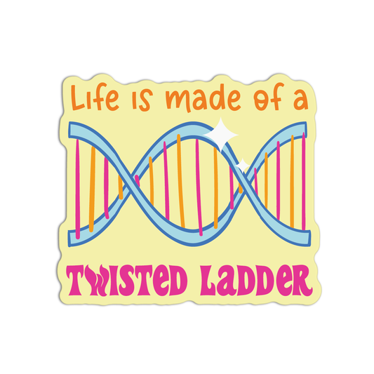 Life Is Made Of A Twisted Ladder Science Stickers