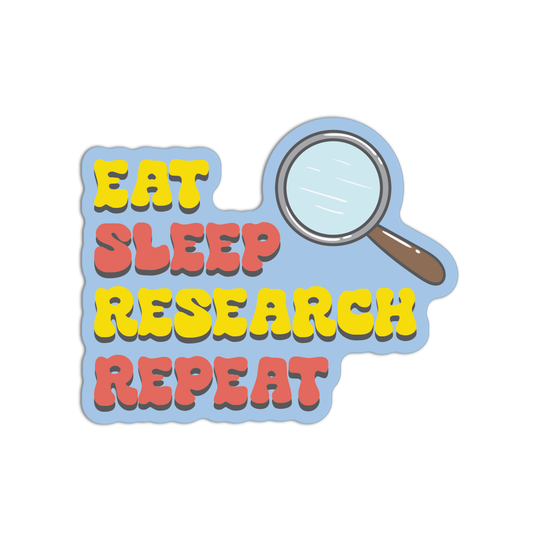 Eat Sleep Research Repeat Science Stickers