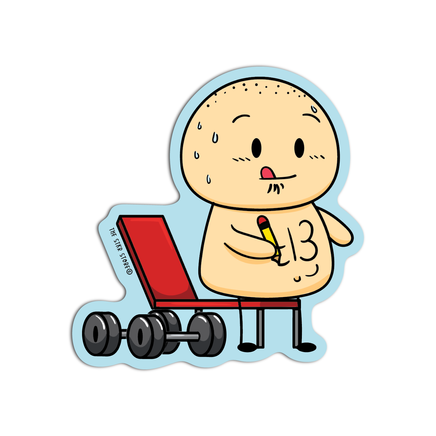 Sean and Dumbells Sean Potato Funny Sticker