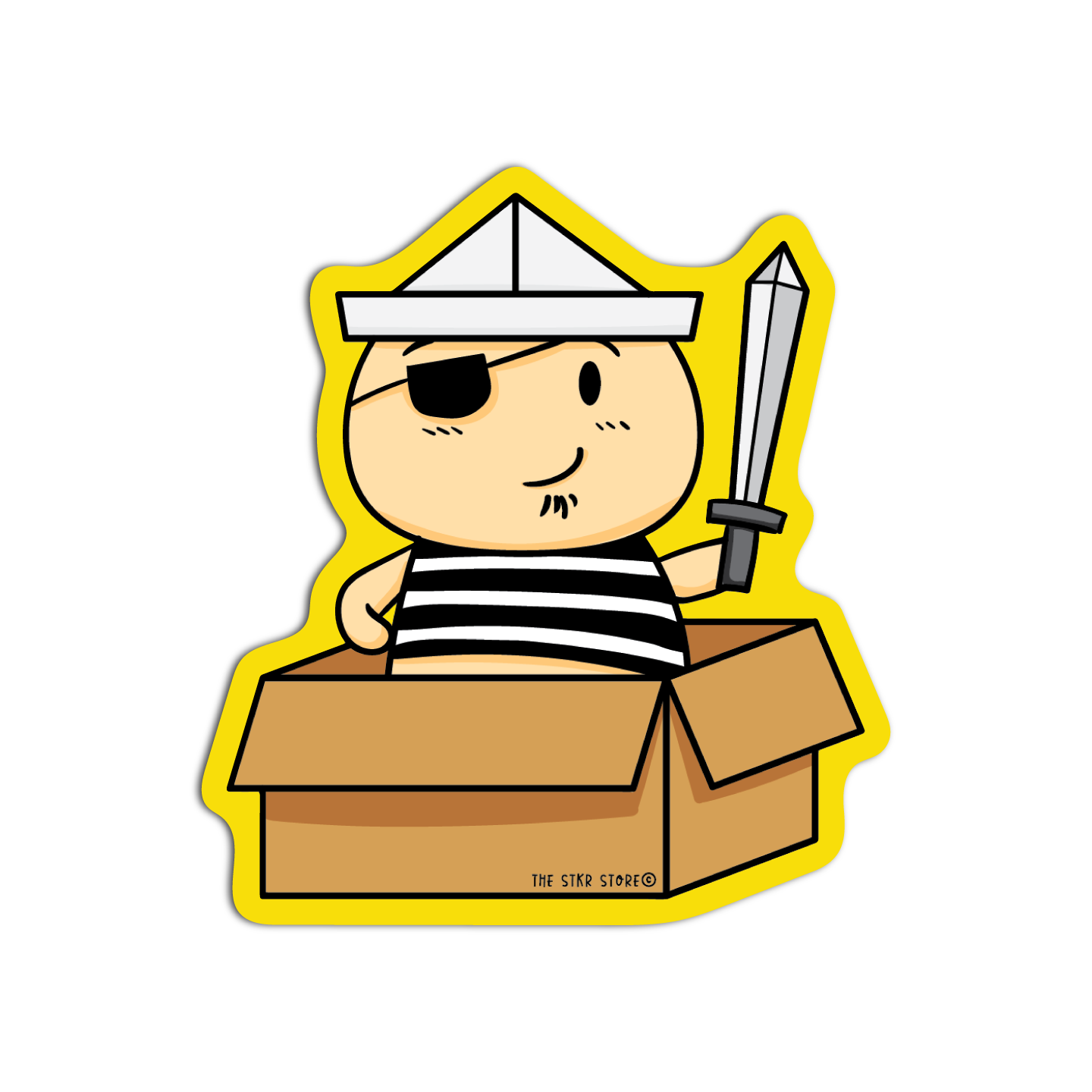 Sean the Pirate Sean Potato Funny Sticker