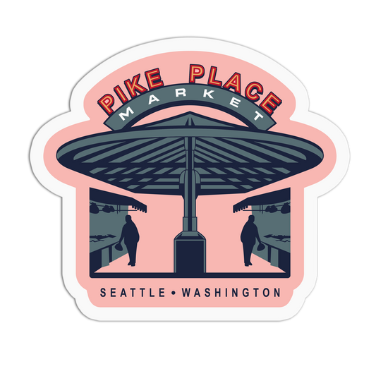 Pike Place Market Travel Series Seattle Stickers