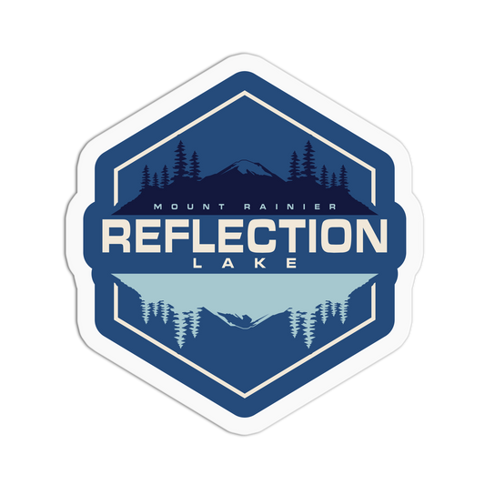 Reflection Lake Travel Series Seattle Stickers