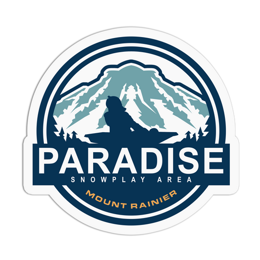 Paradise Snowplay Area Travel Series Seattle Stickers