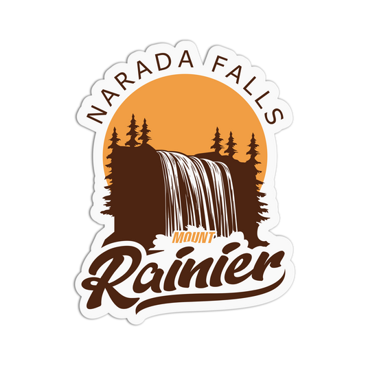 Narada Falls Travel Series Seattle Stickers