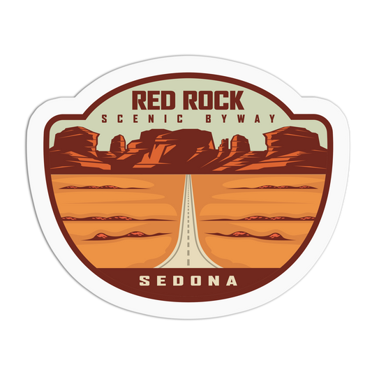 Red Rock Scenic Byway - Travel Series Sedona Sticker - The Stkr Store