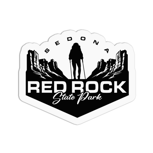 Hiking Red Rock - Travel Series Sedona Sticker - The Stkr Store