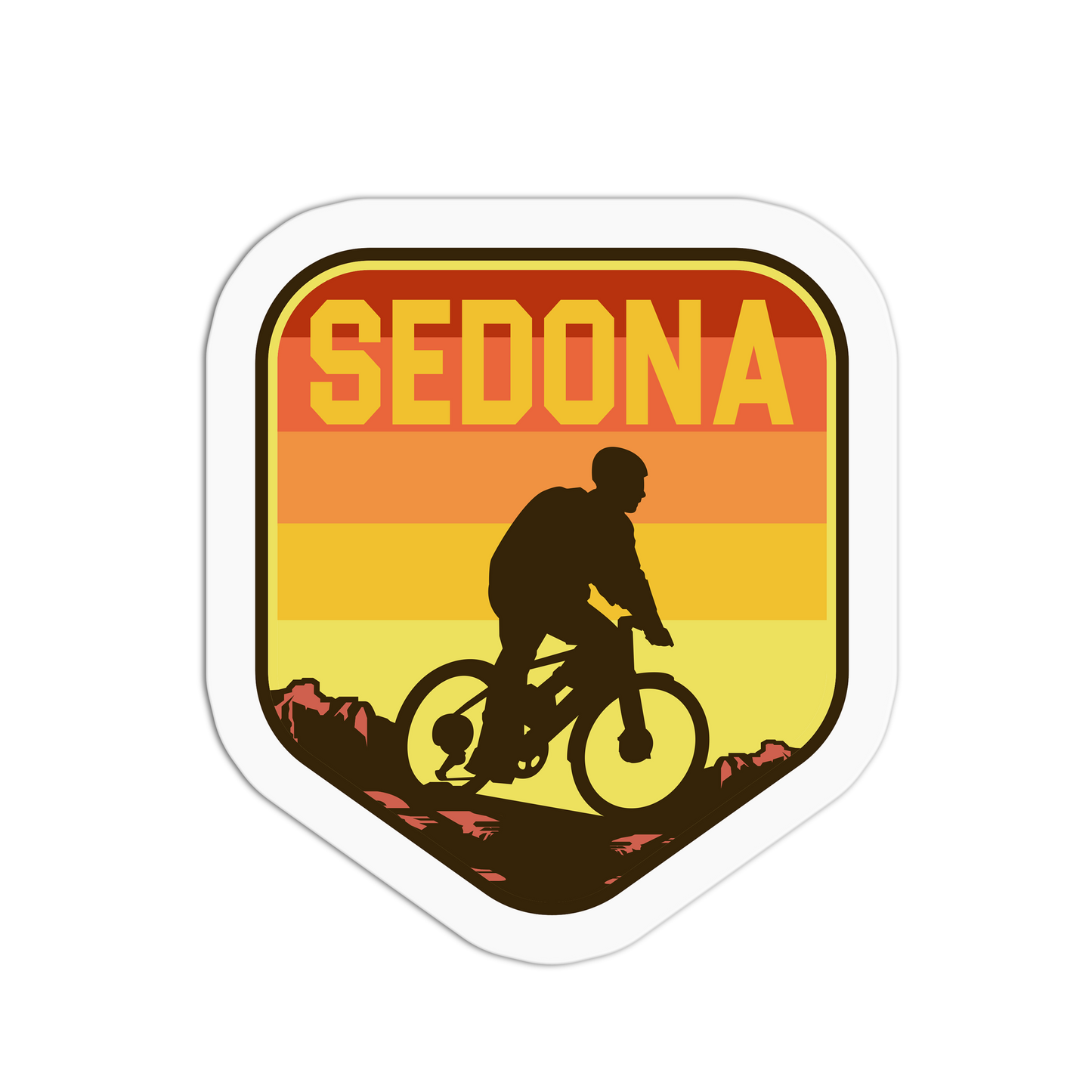 Mountain Biking - Travel Series Sedona Sticker - The Stkr Store