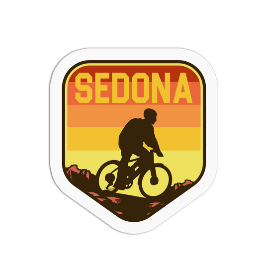 Mountain Biking - Travel Series Sedona Sticker - The Stkr Store