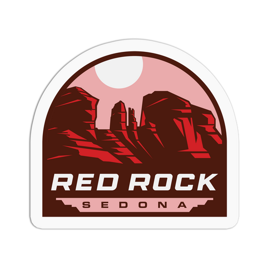 Red Rock - Travel Series Sedona Sticker - The Stkr Store