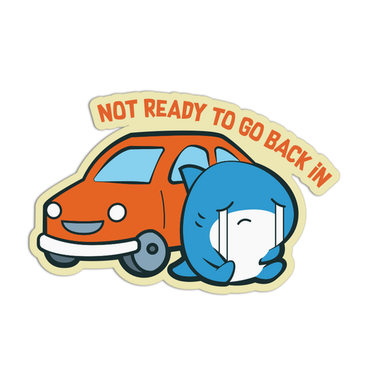 Parking Lot Cry Shark Sticker - The Stkr Store