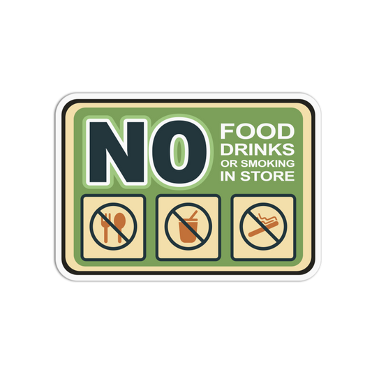 No Food Or Drinks Signage Sticker