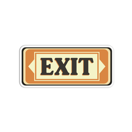 Exit Way Out Directional Signage Sticker