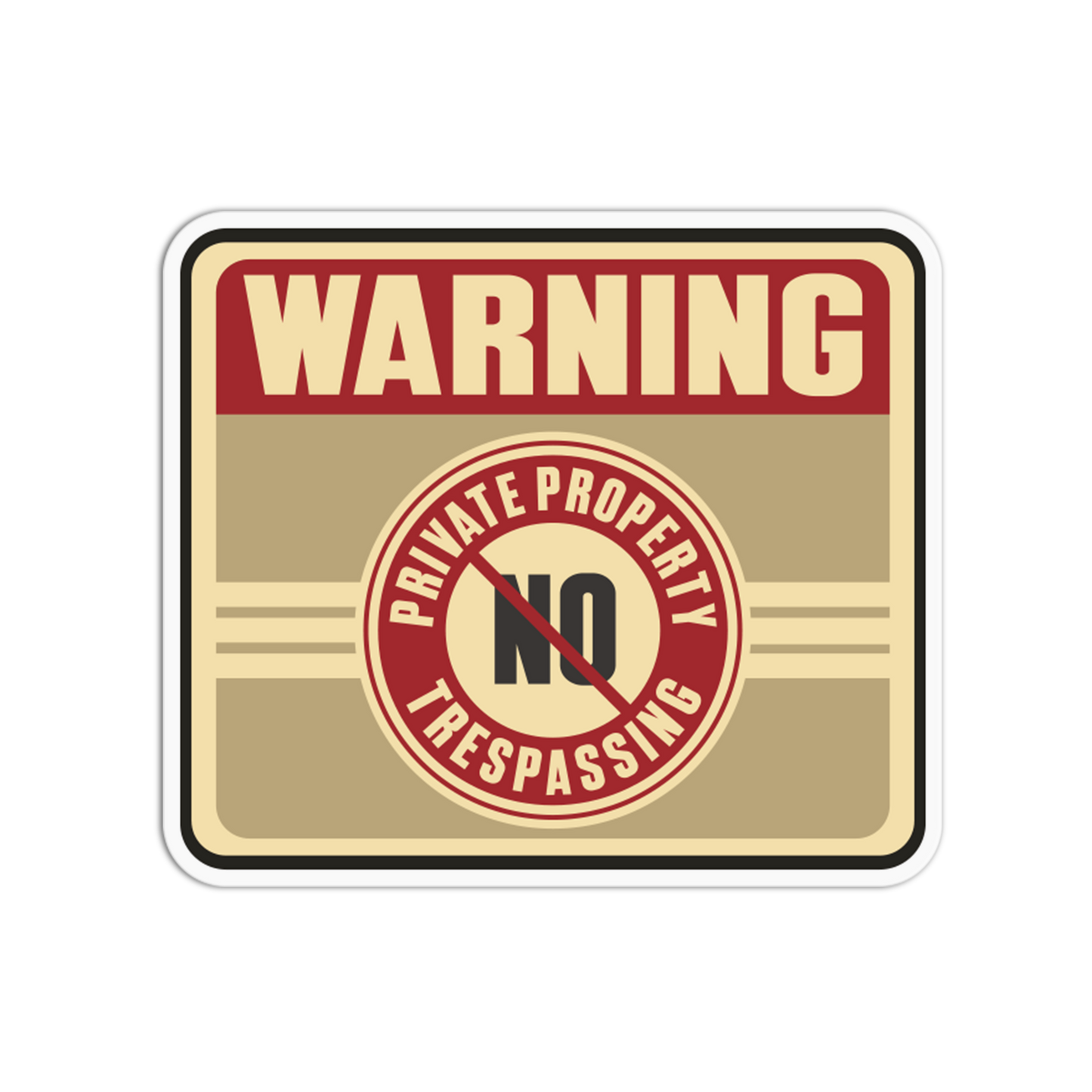Warning No Trespassing Notice Signage Sticker