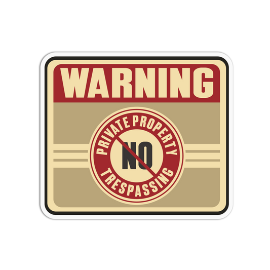 Warning No Trespassing Notice Signage Sticker