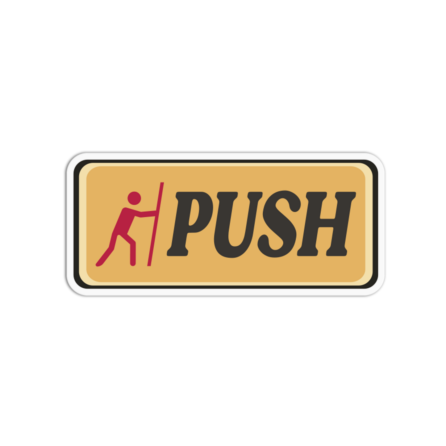 Push Door Entrance Direction Signage Sticker