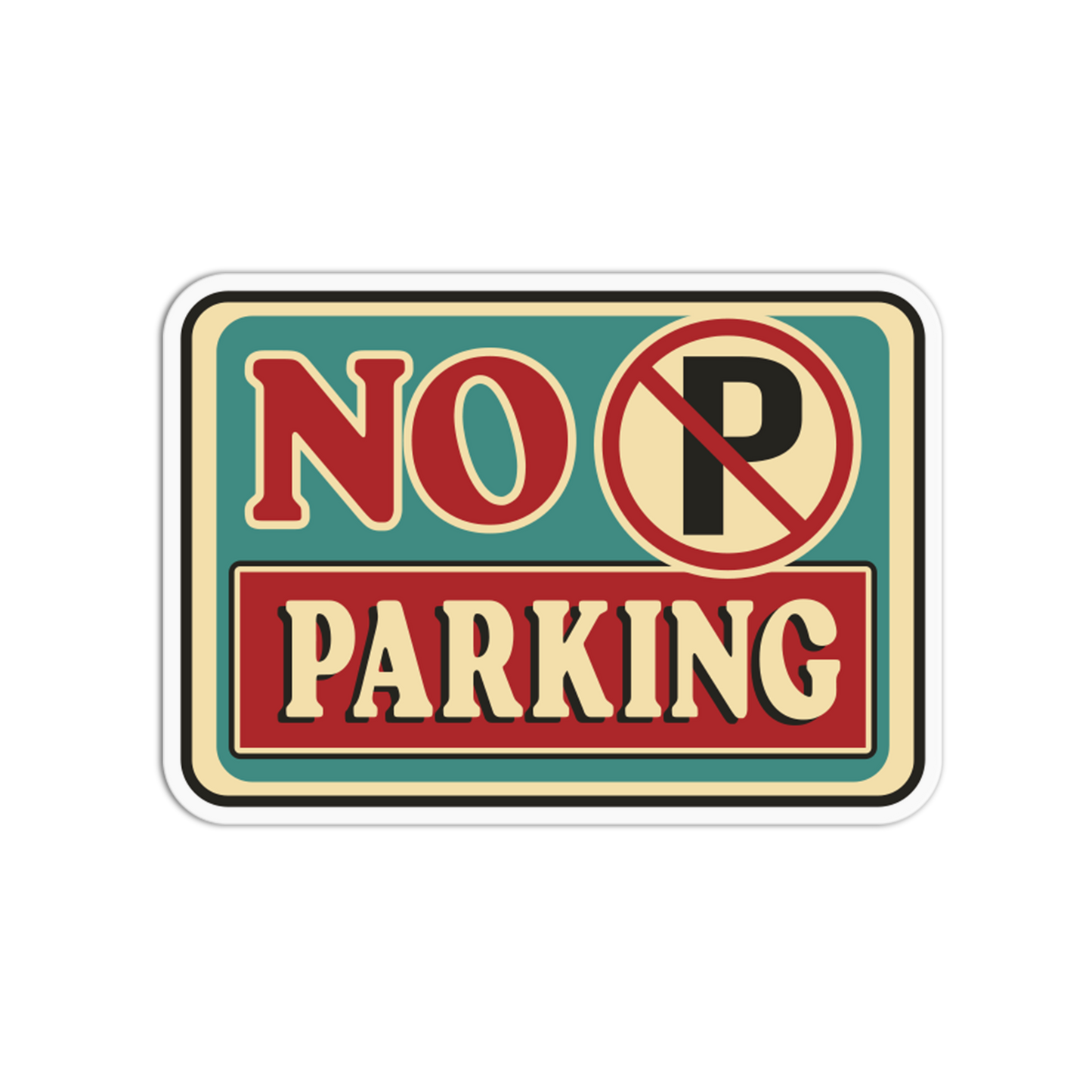 No Parking Restriction Area Signage Sticker