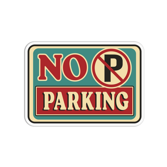 No Parking Restriction Area Signage Sticker