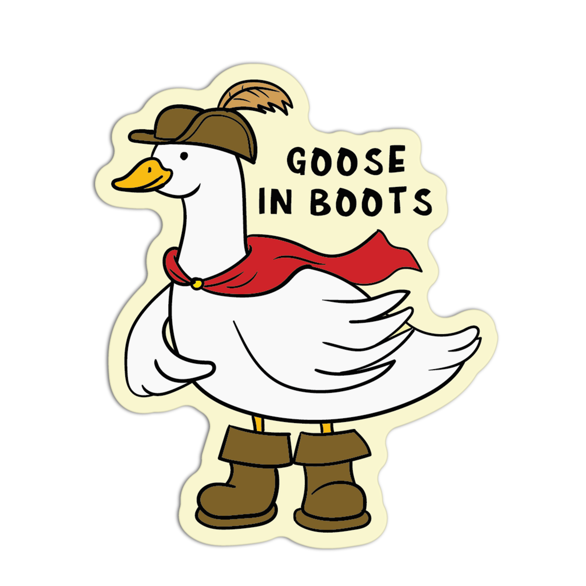 Goose In Boots Silly Goose Stickers