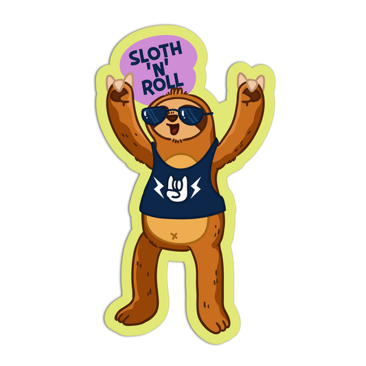 Sloth N'Roll Sloth Stickers