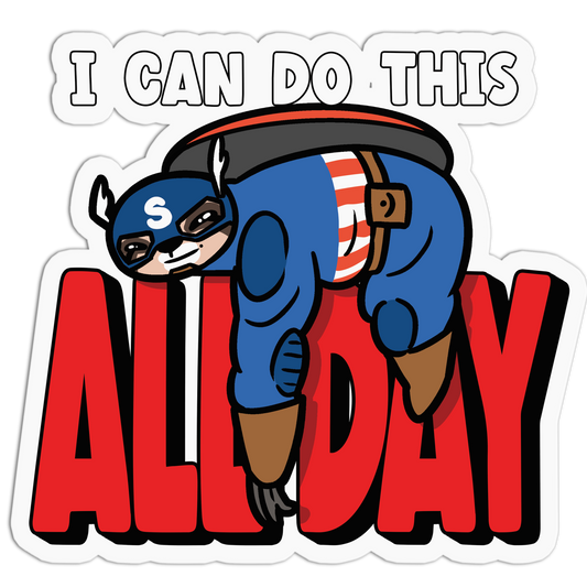 I Can Do This All Day Sloth Stickers
