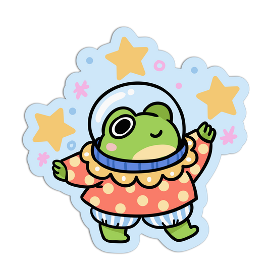 Astronaut Frog - Space Animals Stickers - The Stkr Store
