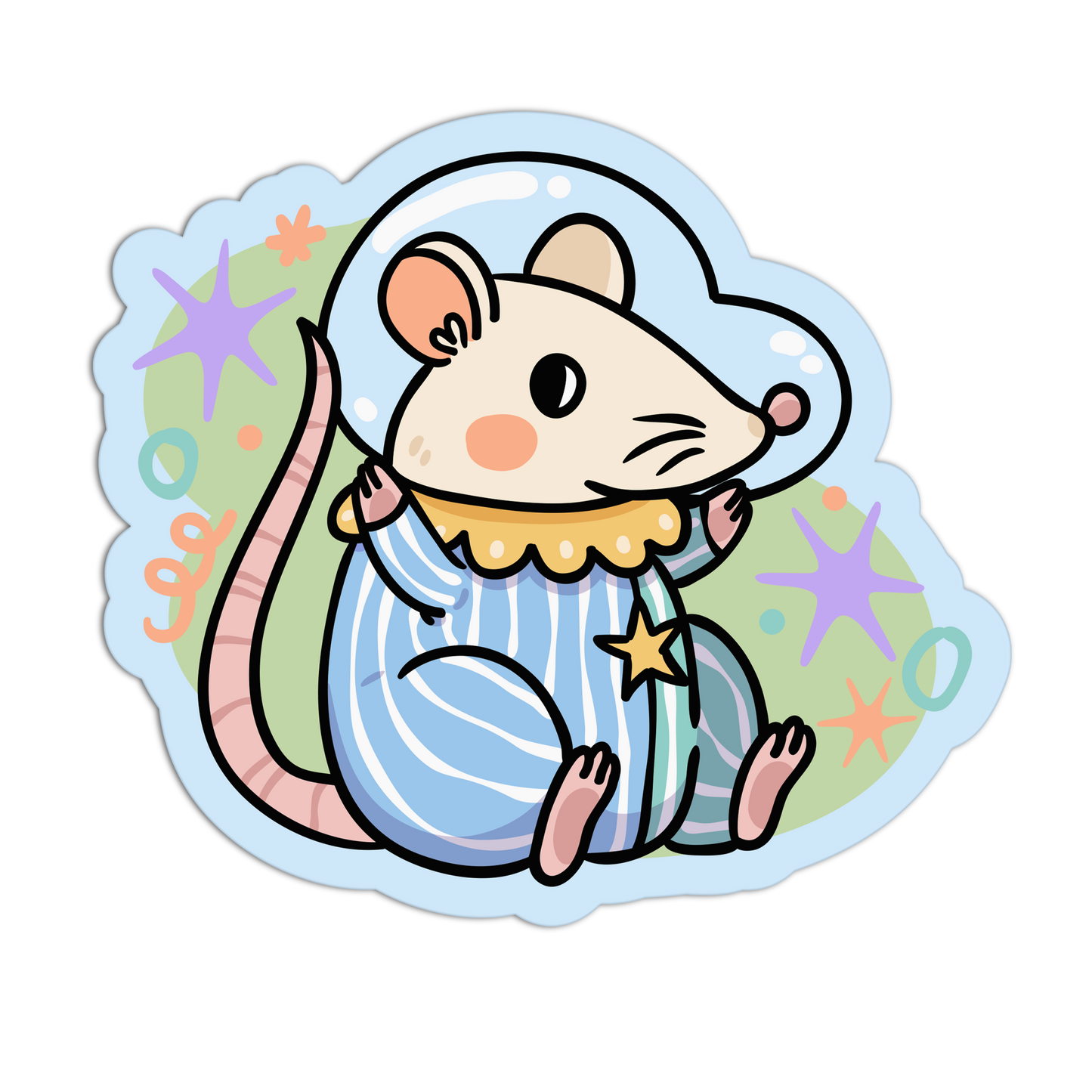 Astronaut Mouse - Space Animals Stickers - The Stkr Store