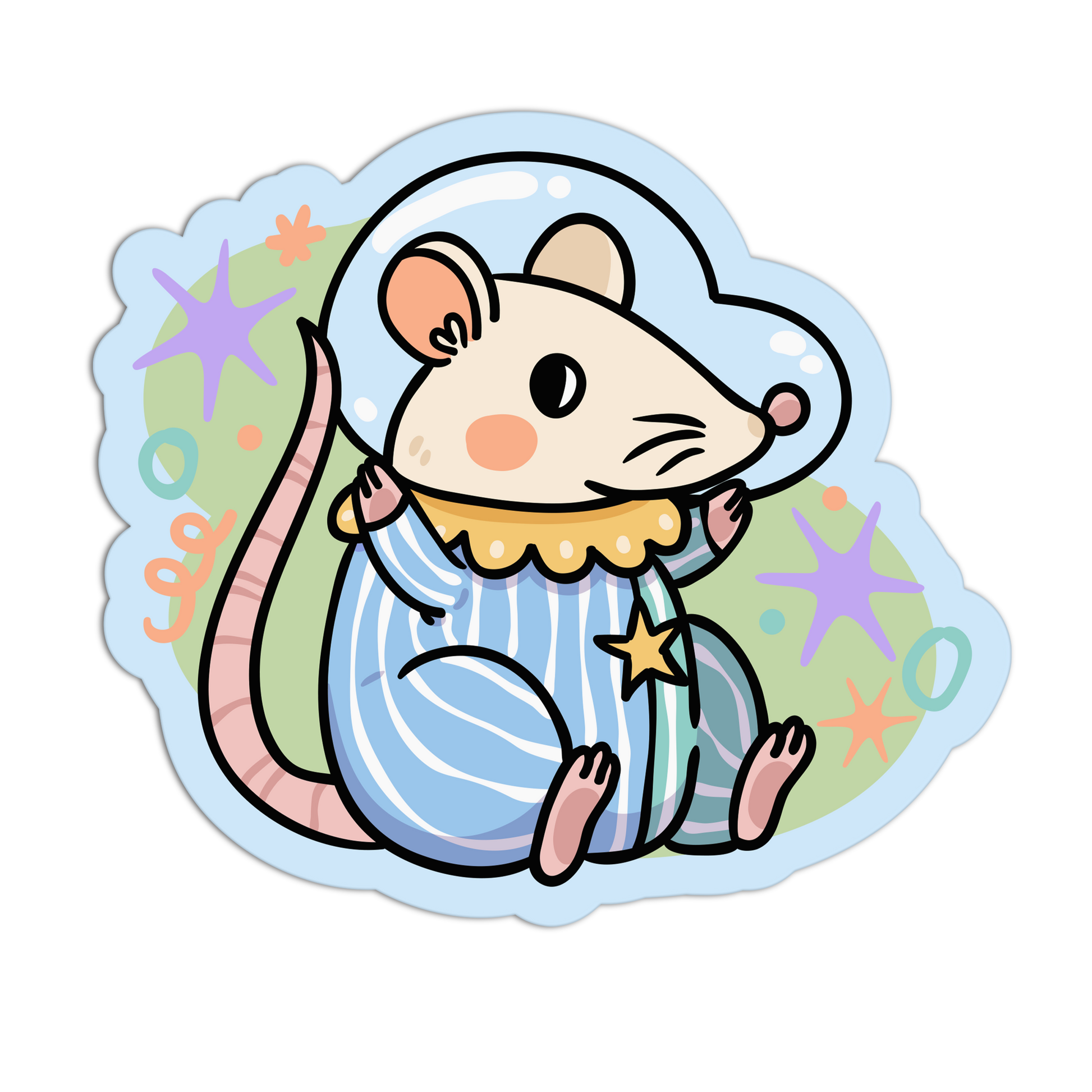 Astronaut Mouse - Space Animals Stickers - The Stkr Store