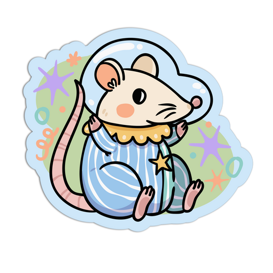 Astronaut Mouse - Space Animals Stickers - The Stkr Store