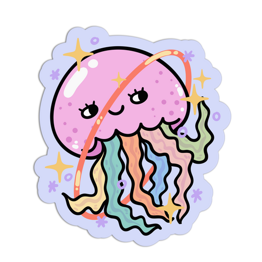 Cosmic Jellyfish - Space Animals Stickers - The Stkr Store