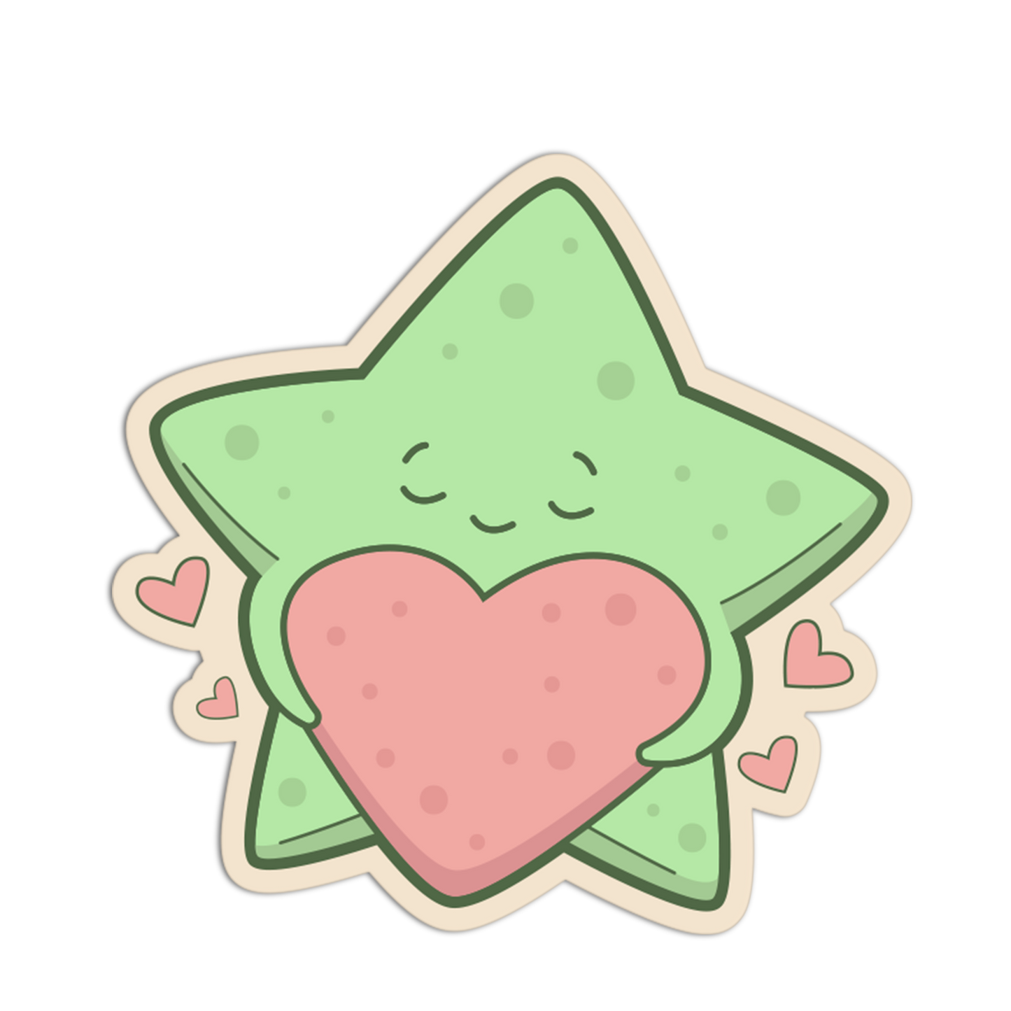 Big Heart Star Stickers