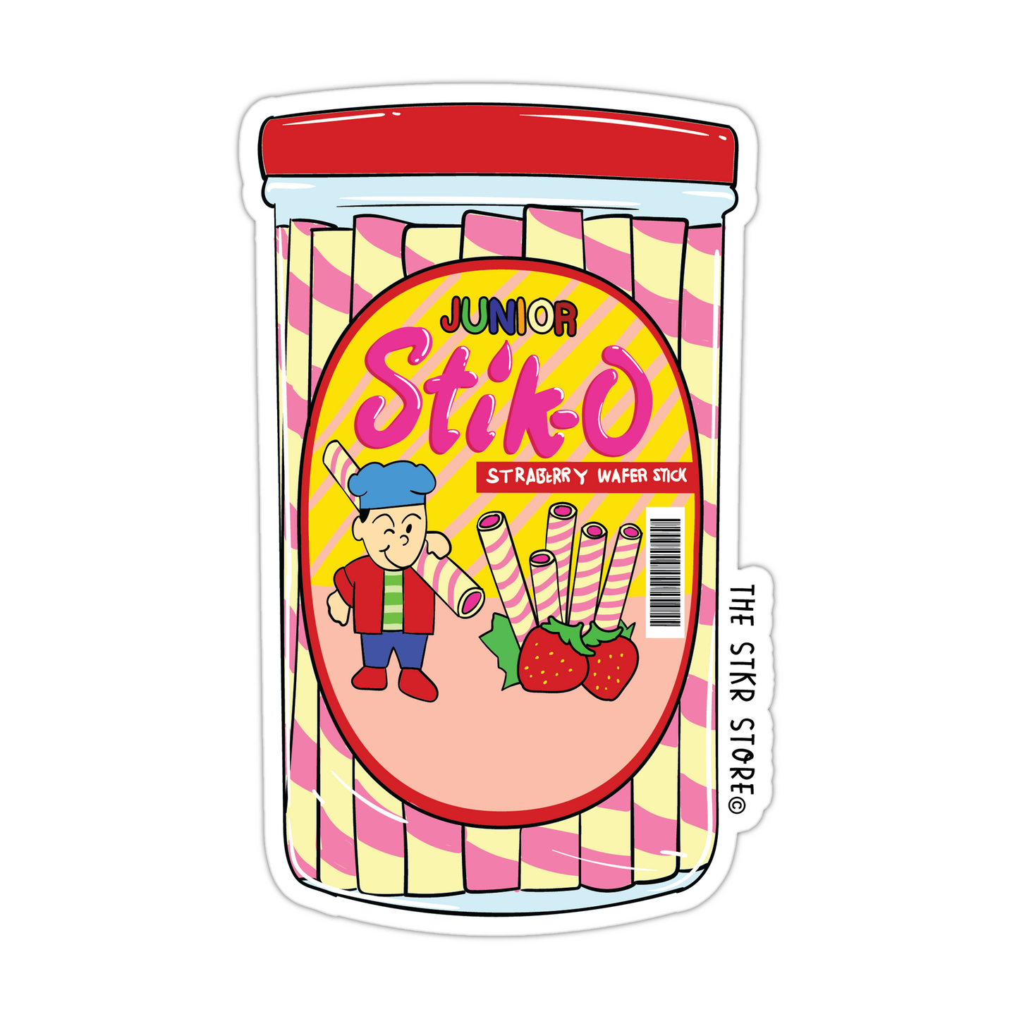 Stik-O Strawberry Filipino Snacks Sticker