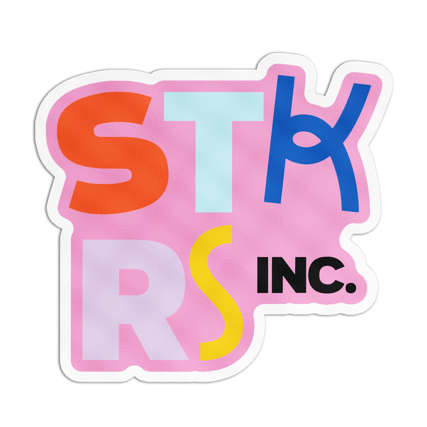 Sticker Cut to Shape Multicolor 3