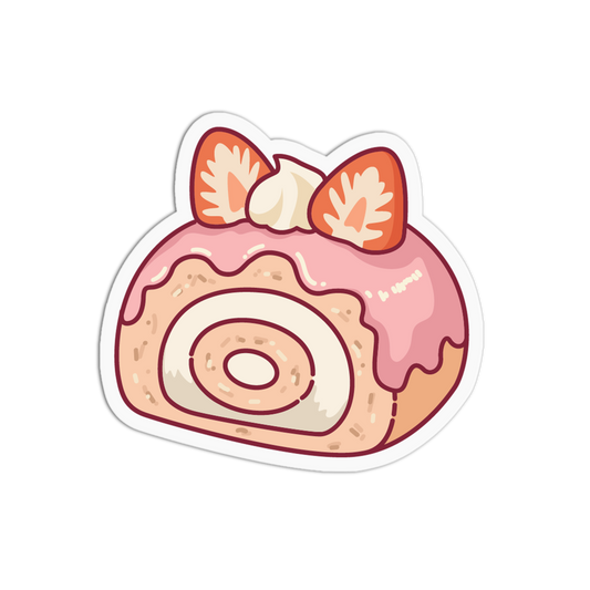 Swiss Roll Strawberry Flavors Sticker