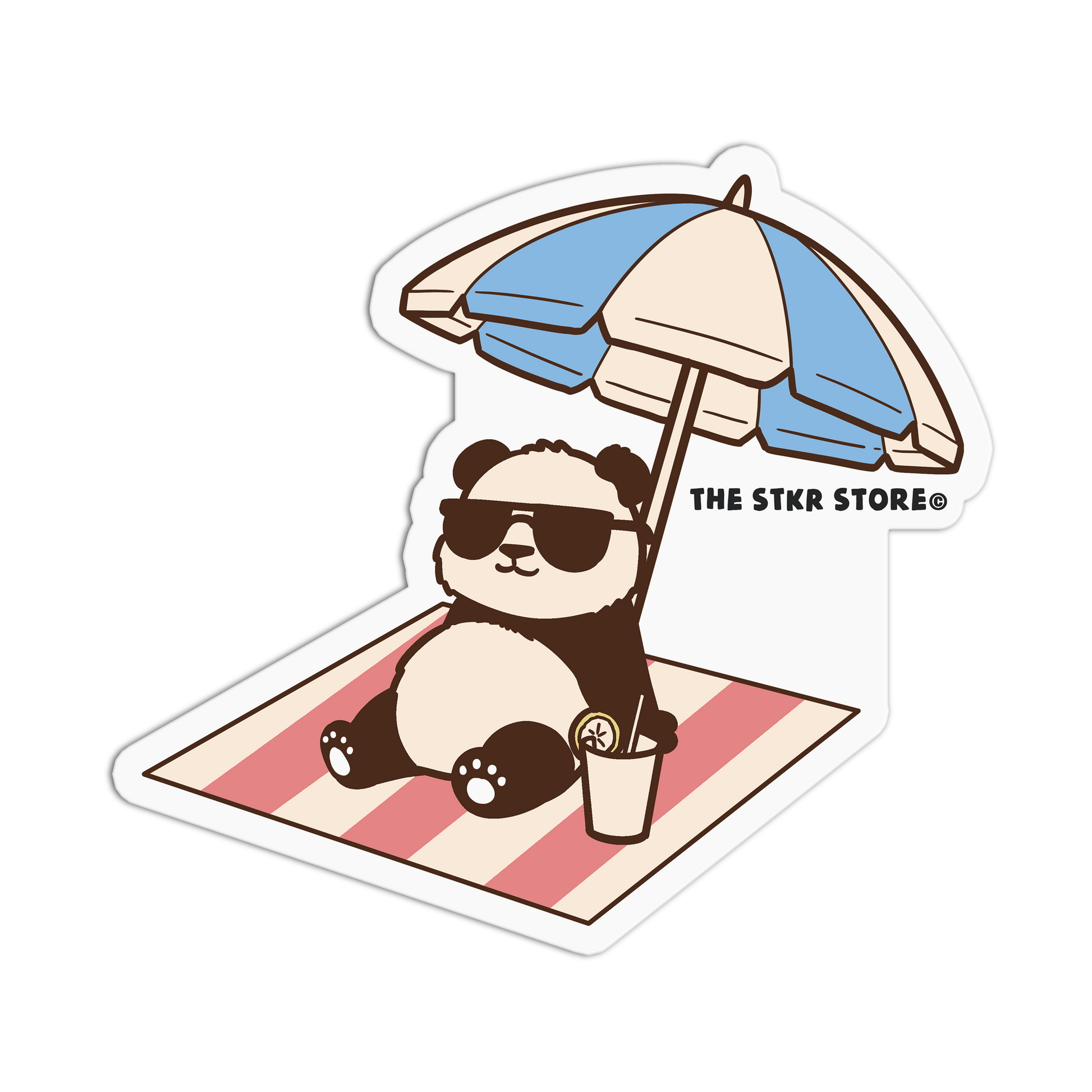 Lemonade Chiller - Summer Bear Sticker - The Stkr Store