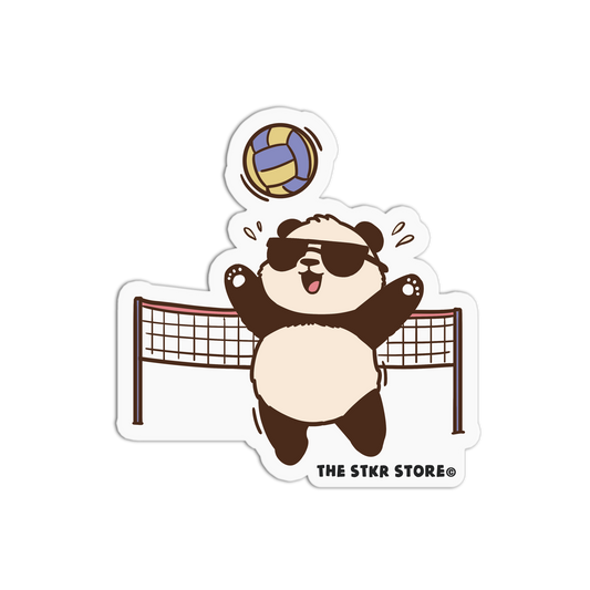 Beach Volleyball - Summer Bear Sticker - The Stkr Store