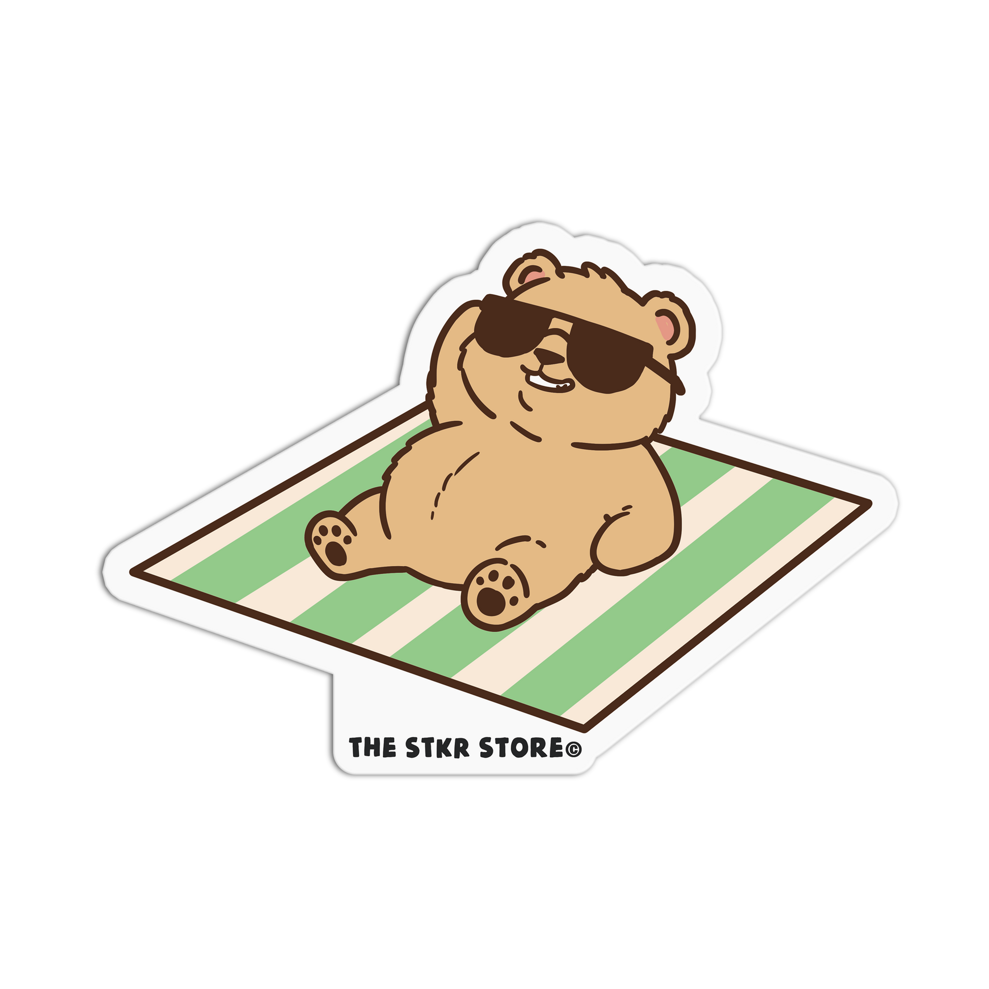 Lounge Matt - Summer Bear Sticker - The Stkr Store