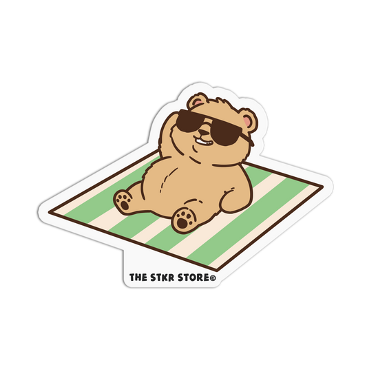 Lounge Matt - Summer Bear Sticker - The Stkr Store